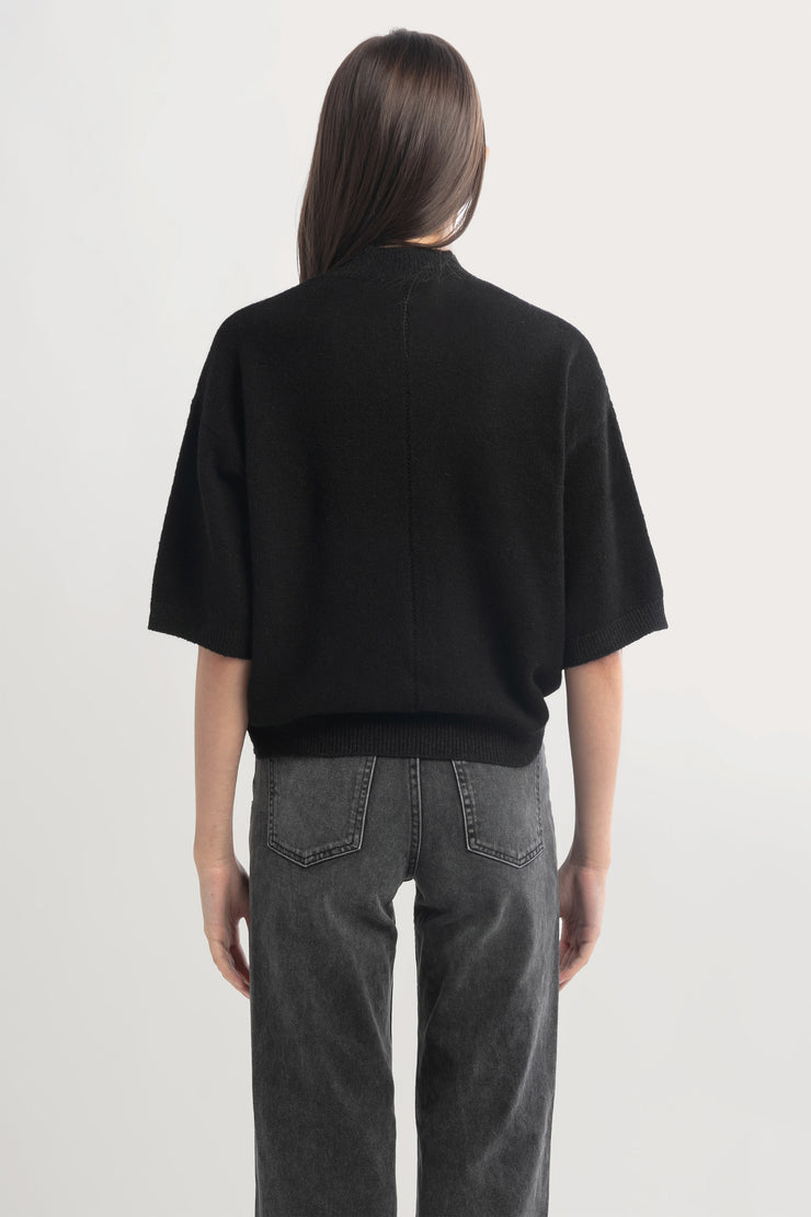 Mockneck Half Sleeve Sweater