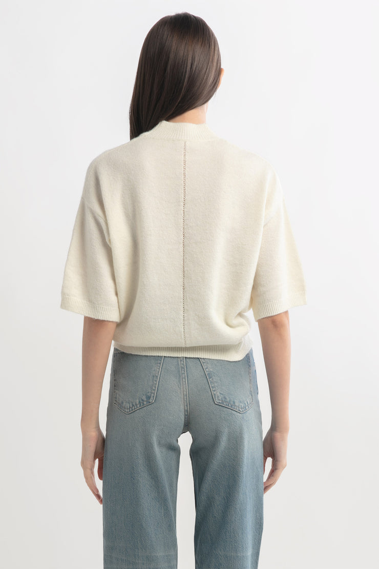 Mockneck Half Sleeve Sweater