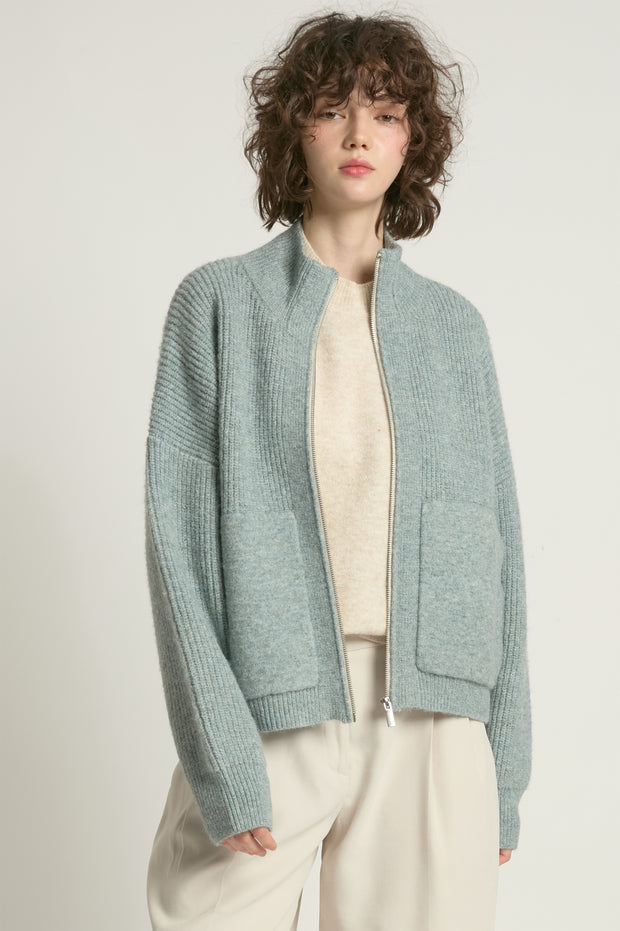 Bomber Zip Cardigan