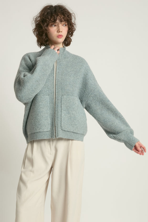 Bomber Zip Cardigan