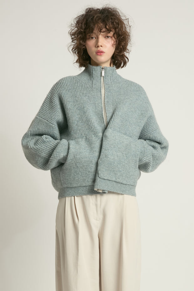 Bomber Zip Cardigan