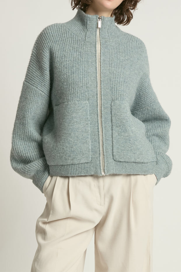 Bomber Zip Cardigan