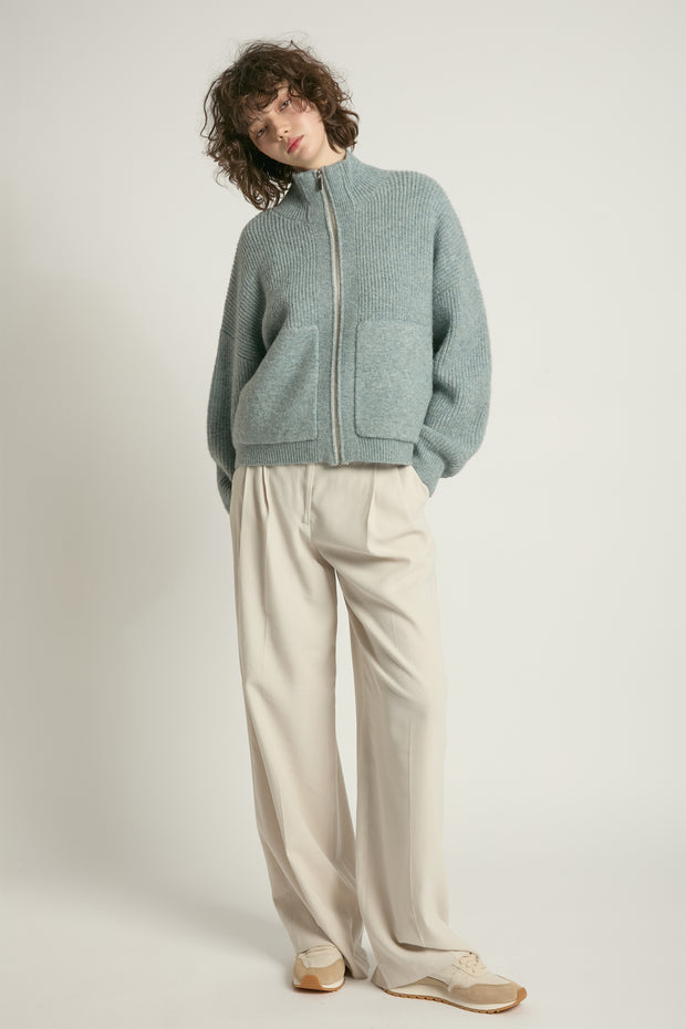 Bomber Zip Cardigan