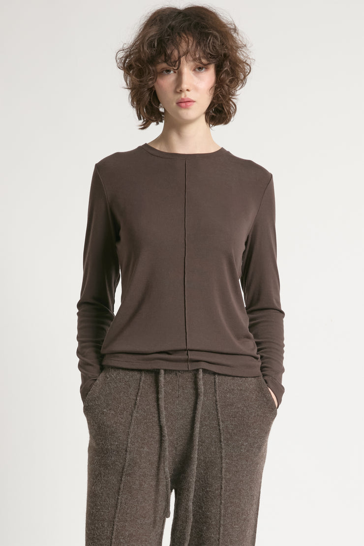 Ultra Stretch Tencel Front Seam Top