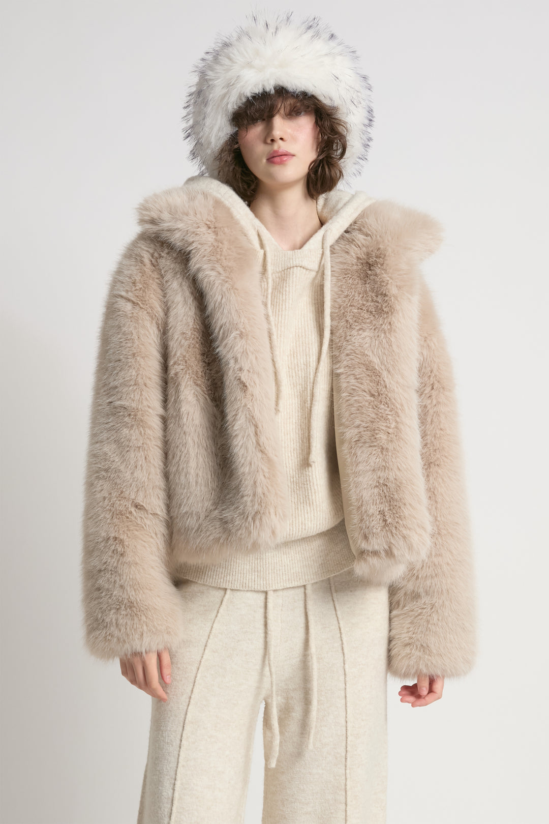 CALEE 18aw FAKE FUR SINGLE P-COAT サイズM Dyed Squirrel Coat- Size M – VintageFurs