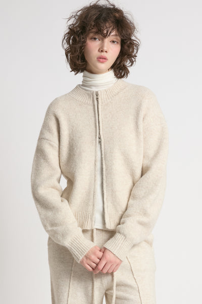 Crop Zip-up Cardigan