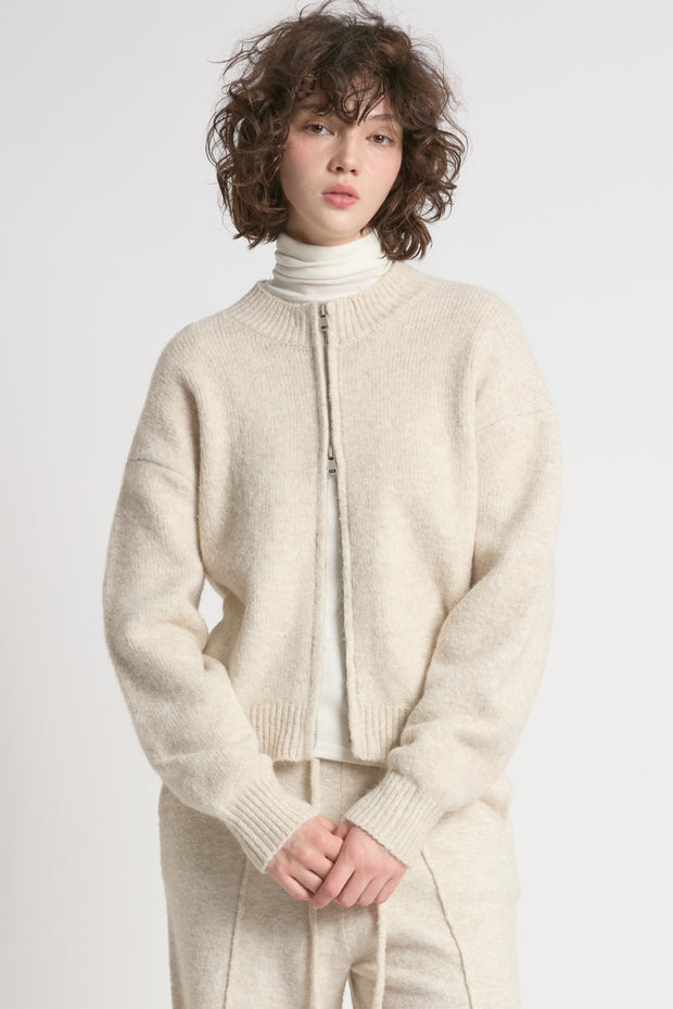 Crop Zip-up Cardigan