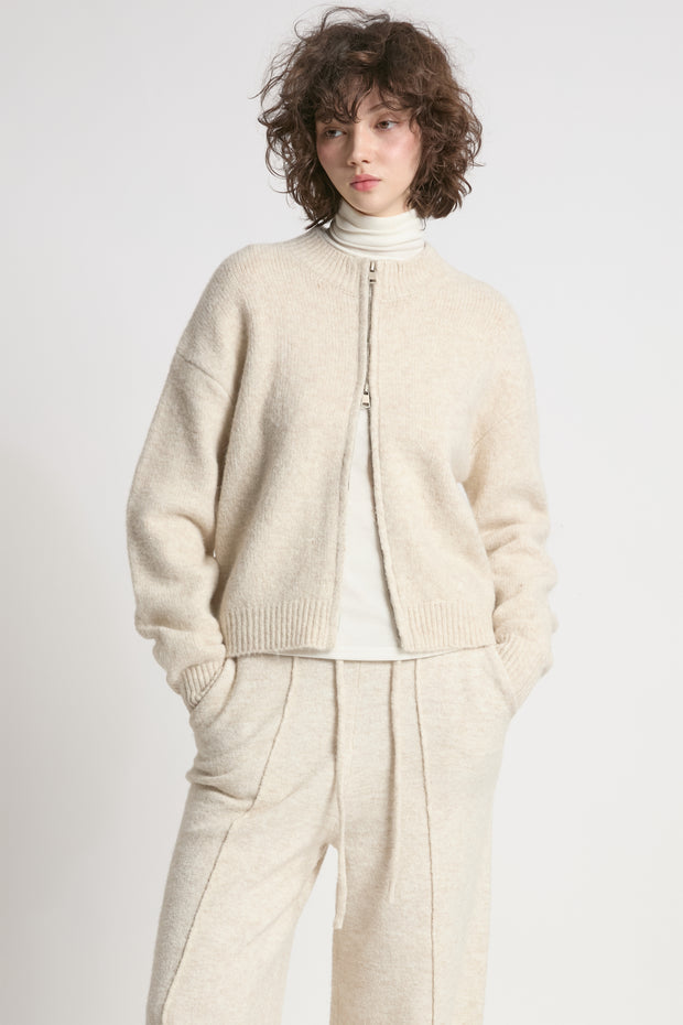 Crop Zip-up Cardigan