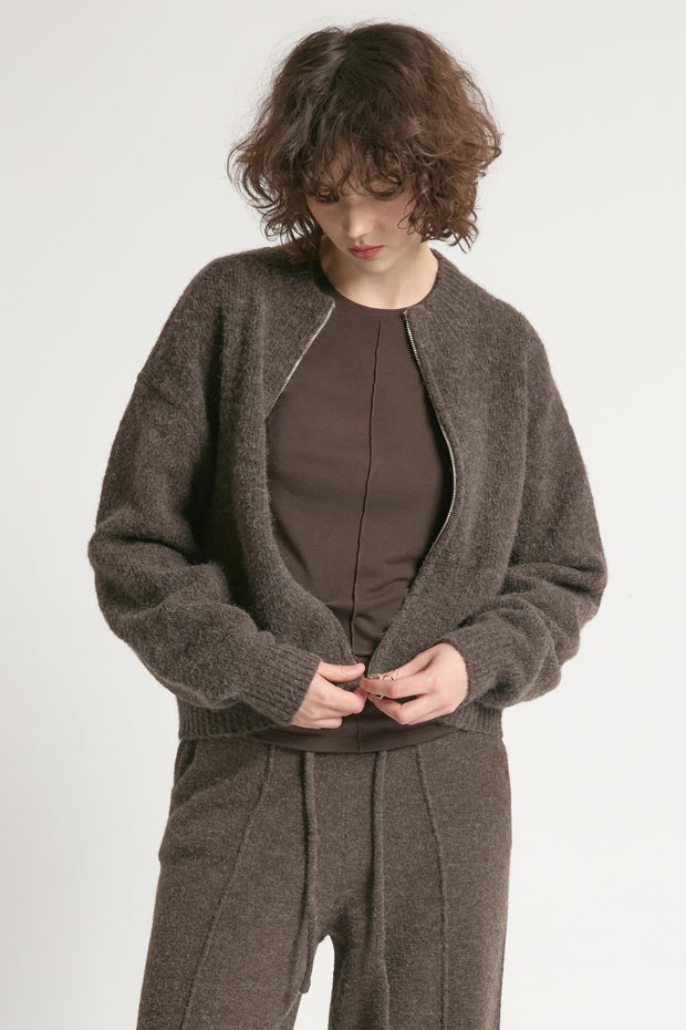 Crop Zip-up Cardigan