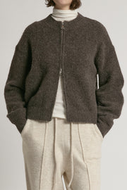 Crop Zip-up Cardigan