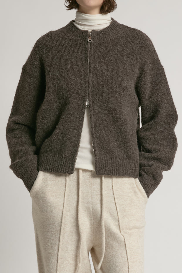 Crop Zip-up Cardigan