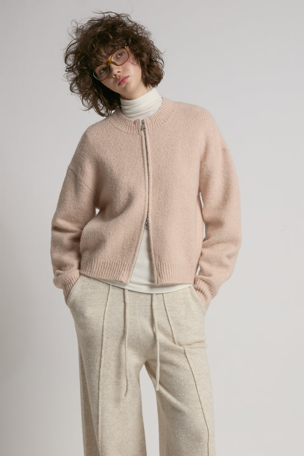 Crop Zip-up Cardigan