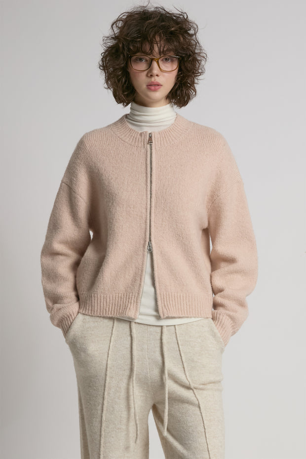 Crop Zip-up Cardigan