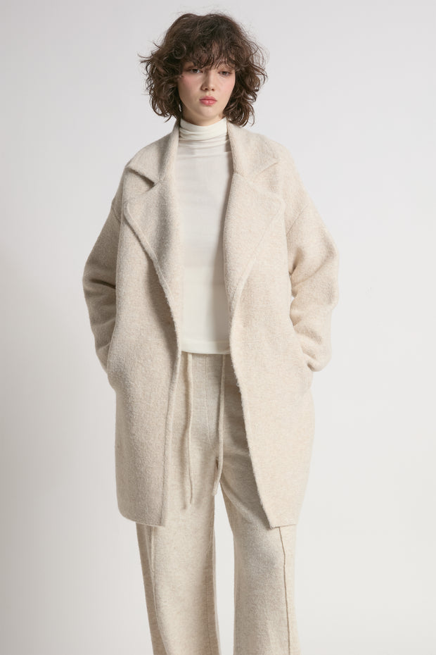 Textured Knit Coat