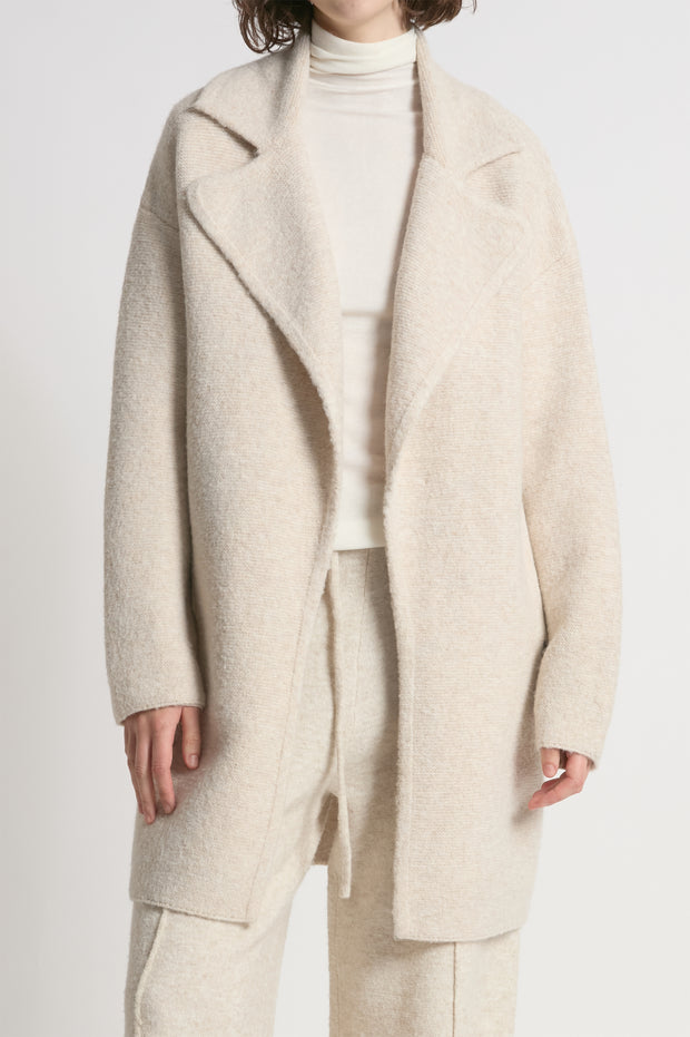 Textured Knit Coat