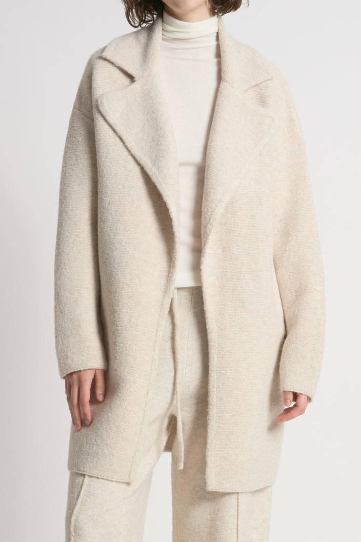 Textured Knit Coat