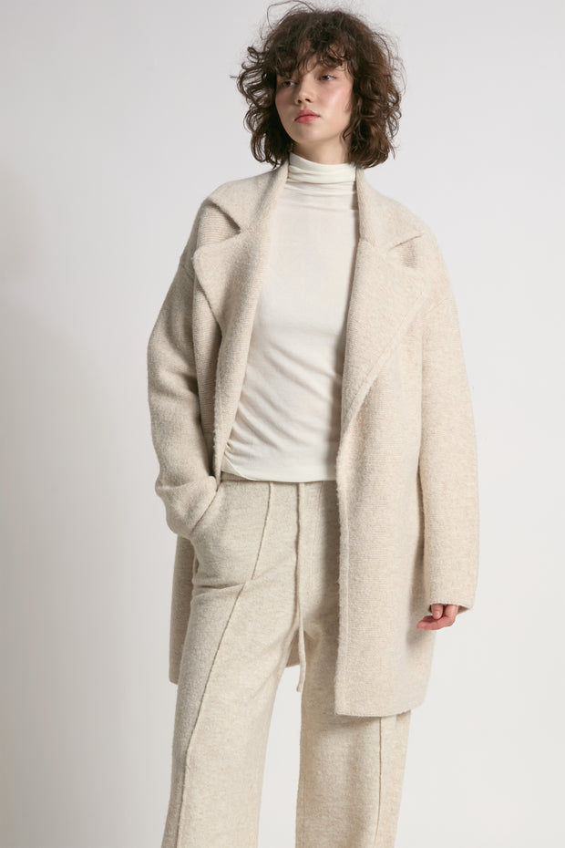Textured Knit Coat