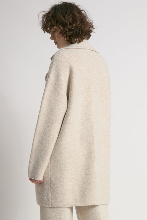 Textured Knit Coat