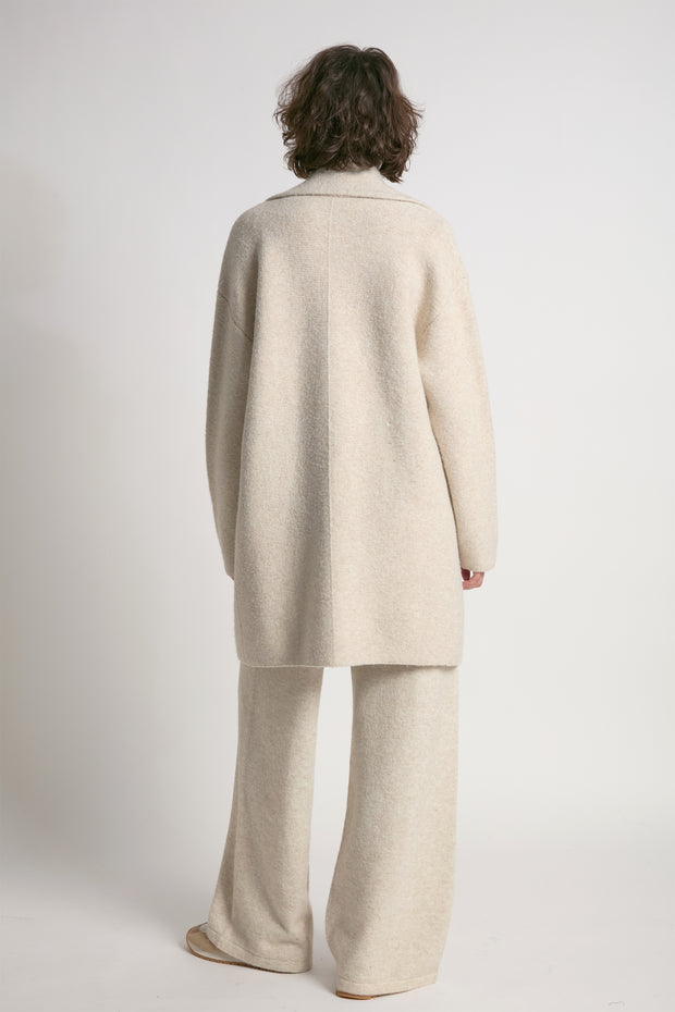 Textured Knit Coat