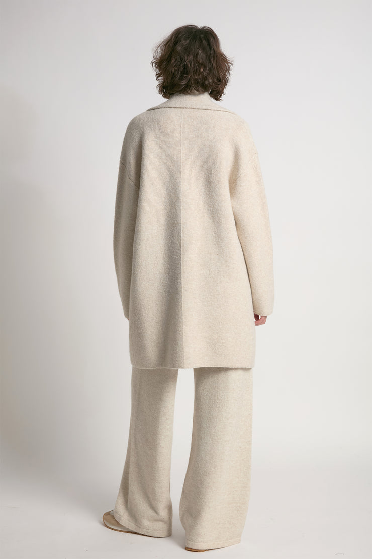 Textured Knit Coat