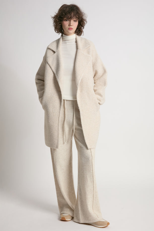 Textured Knit Coat