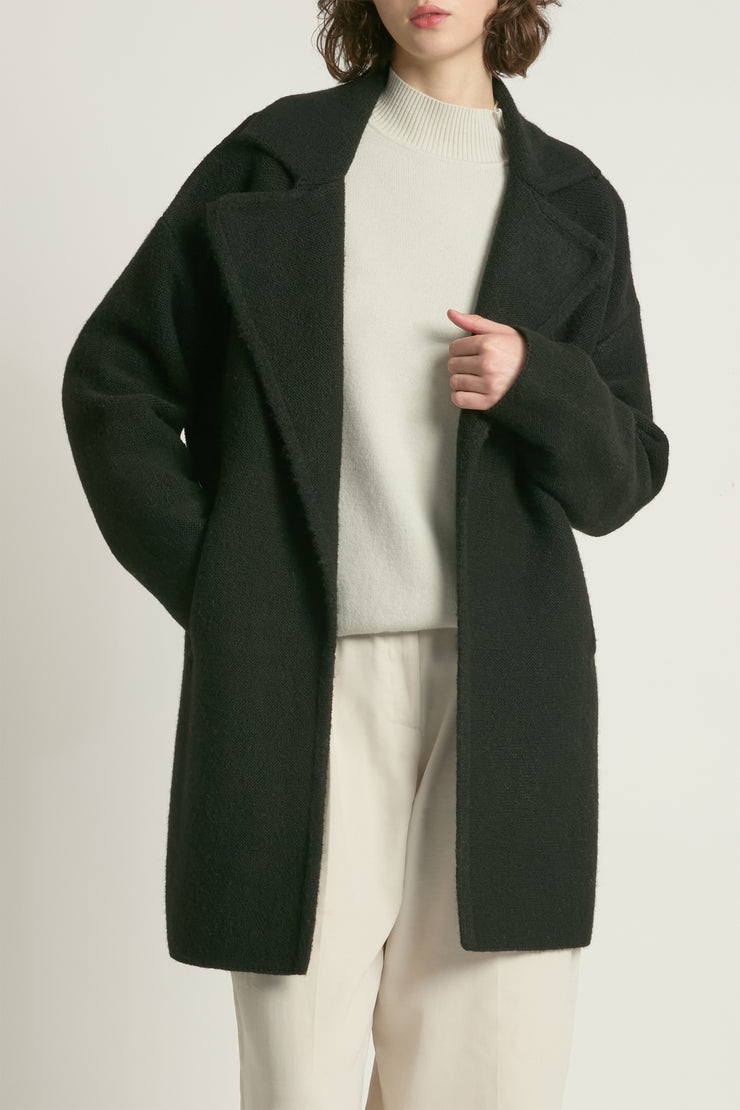 Textured Knit Coat