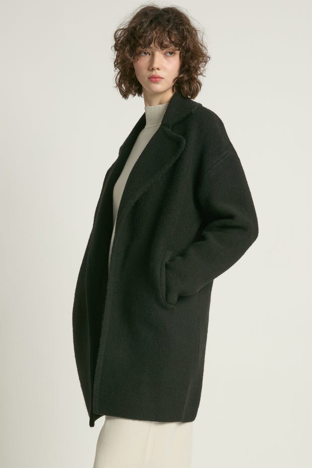 Textured Knit Coat
