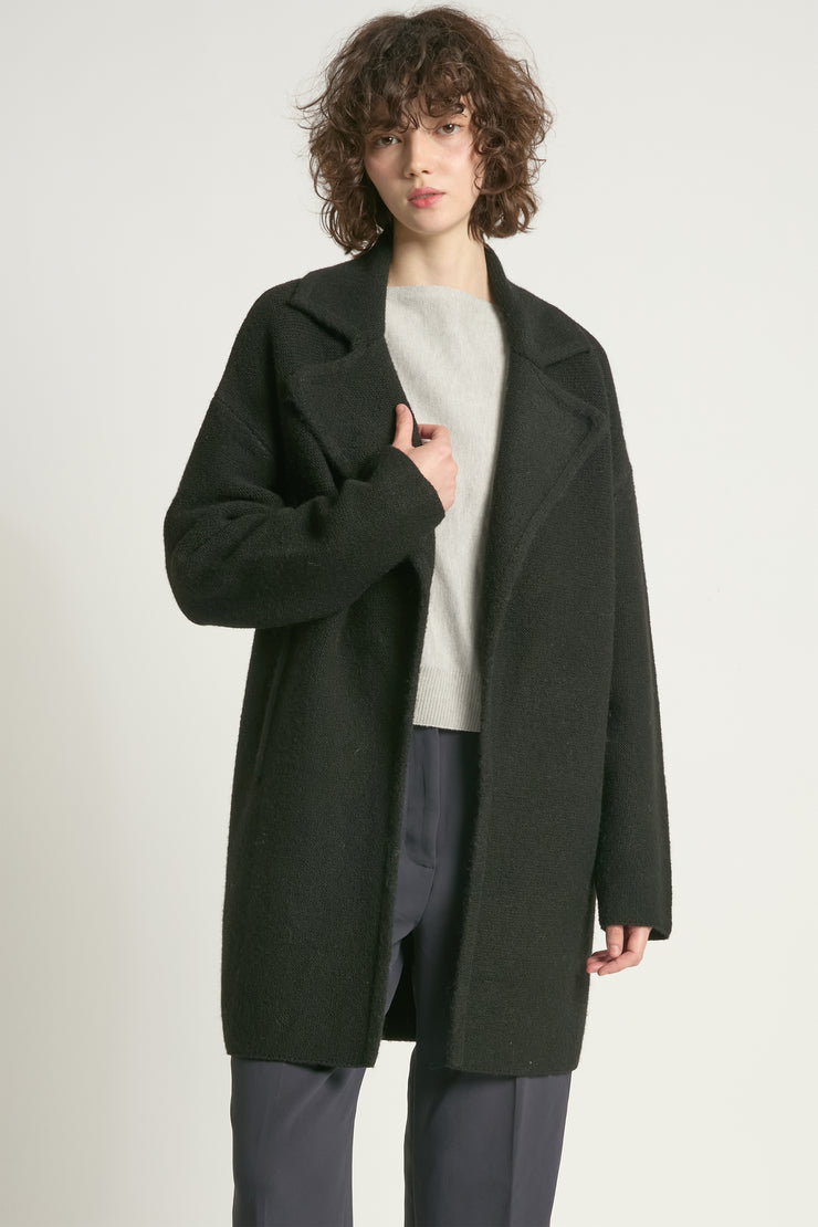 Textured Knit Coat