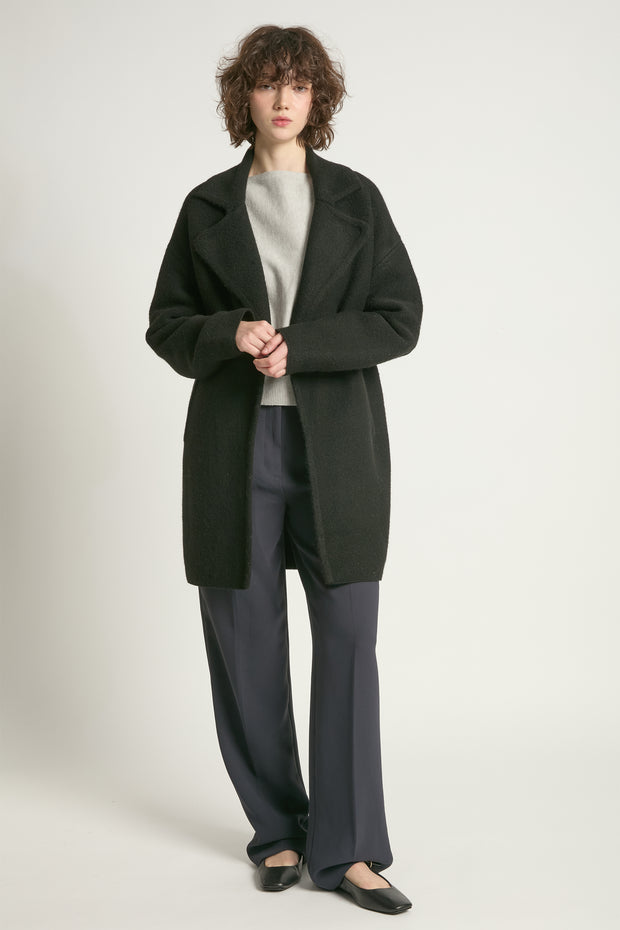 Textured Knit Coat