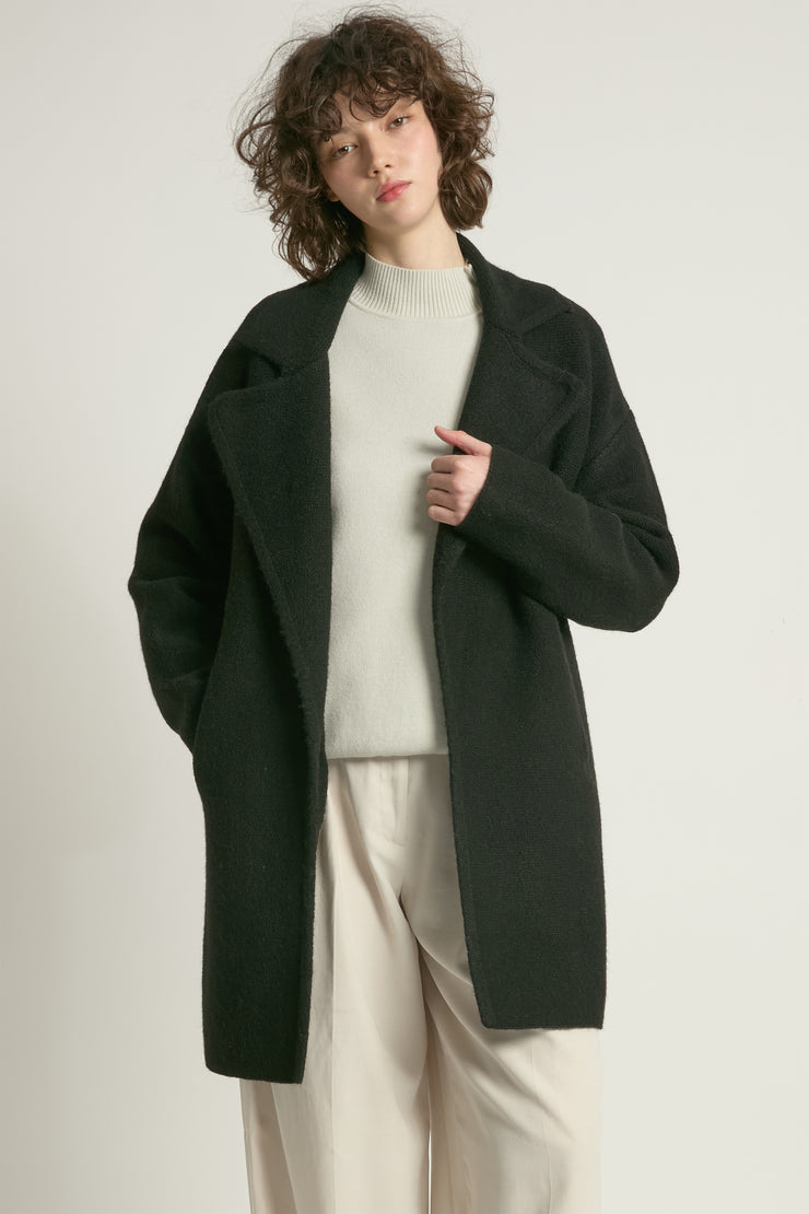 Textured Knit Coat