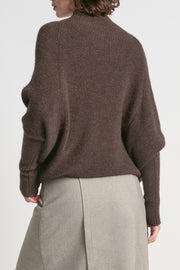 Mockneck Batwing Sleeves Sweater