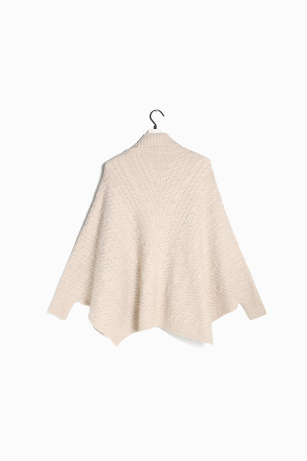 Duffle Knitted Poncho with Sleeves