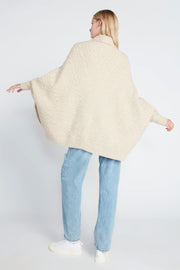 Duffle Knitted Poncho with Sleeves