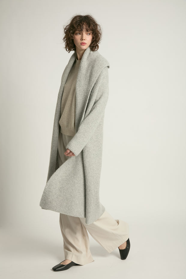 Wide Shawl Collared Cardigan