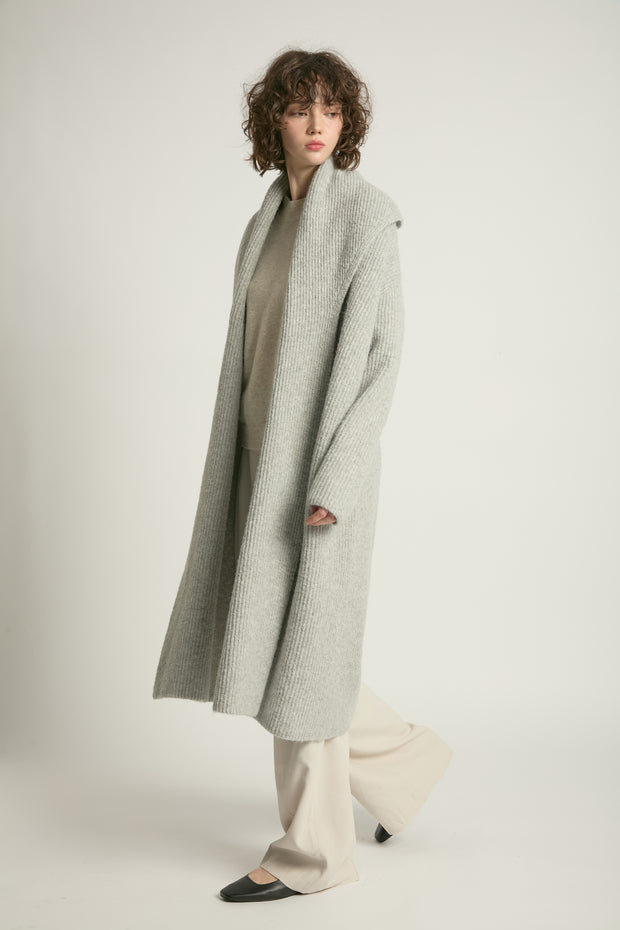 Wide Shawl Collared Cardigan