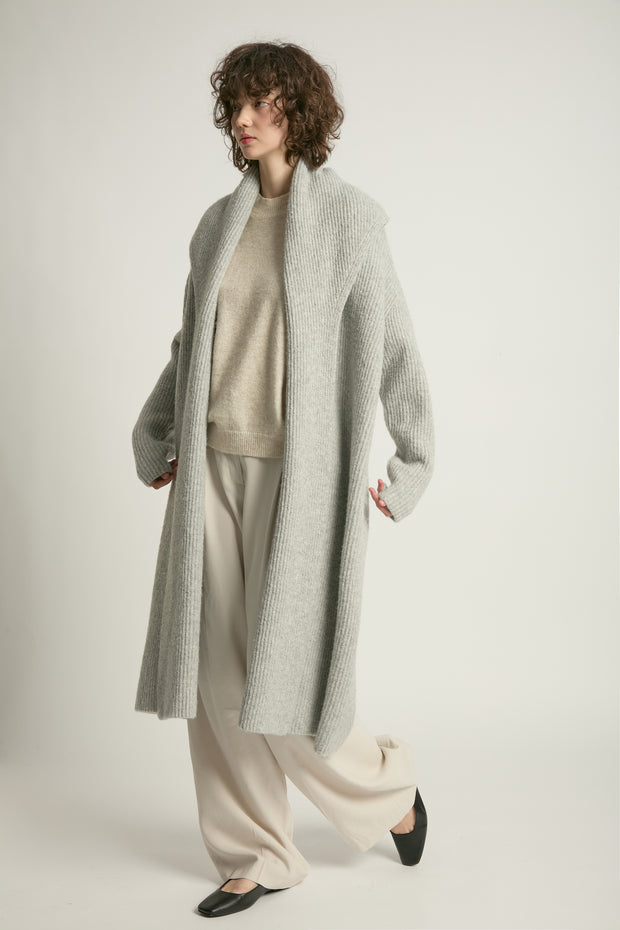 Wide Shawl Collared Cardigan