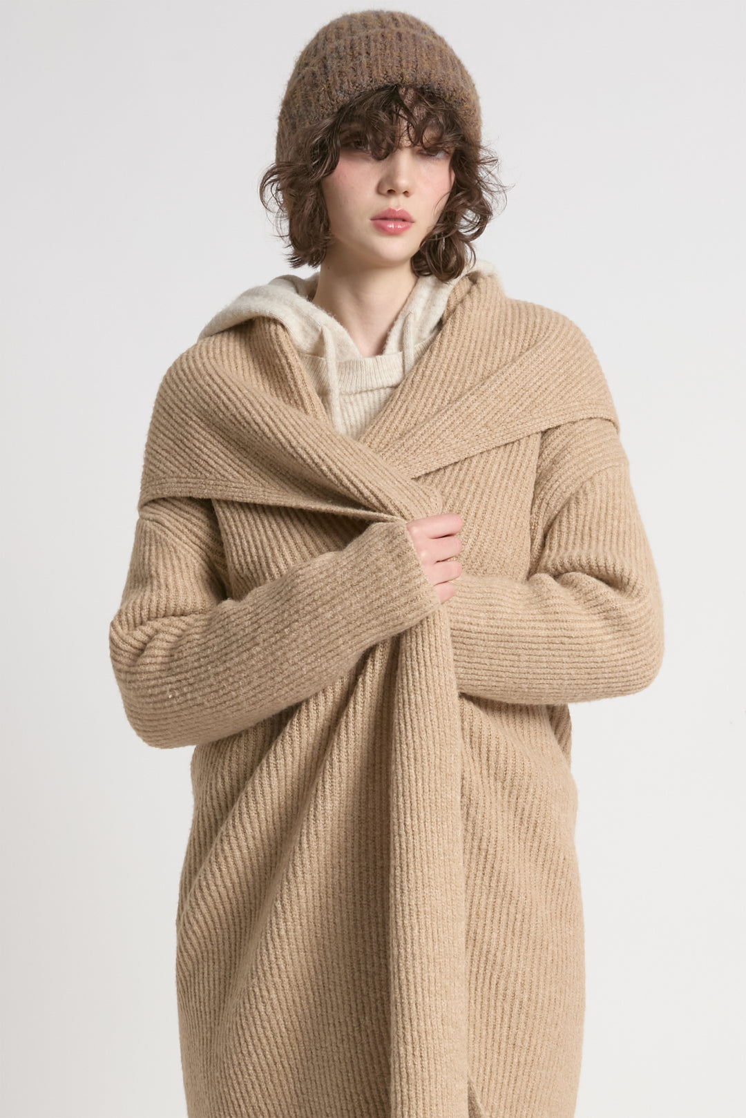 Wide Shawl Collared Cardigan – Look By M