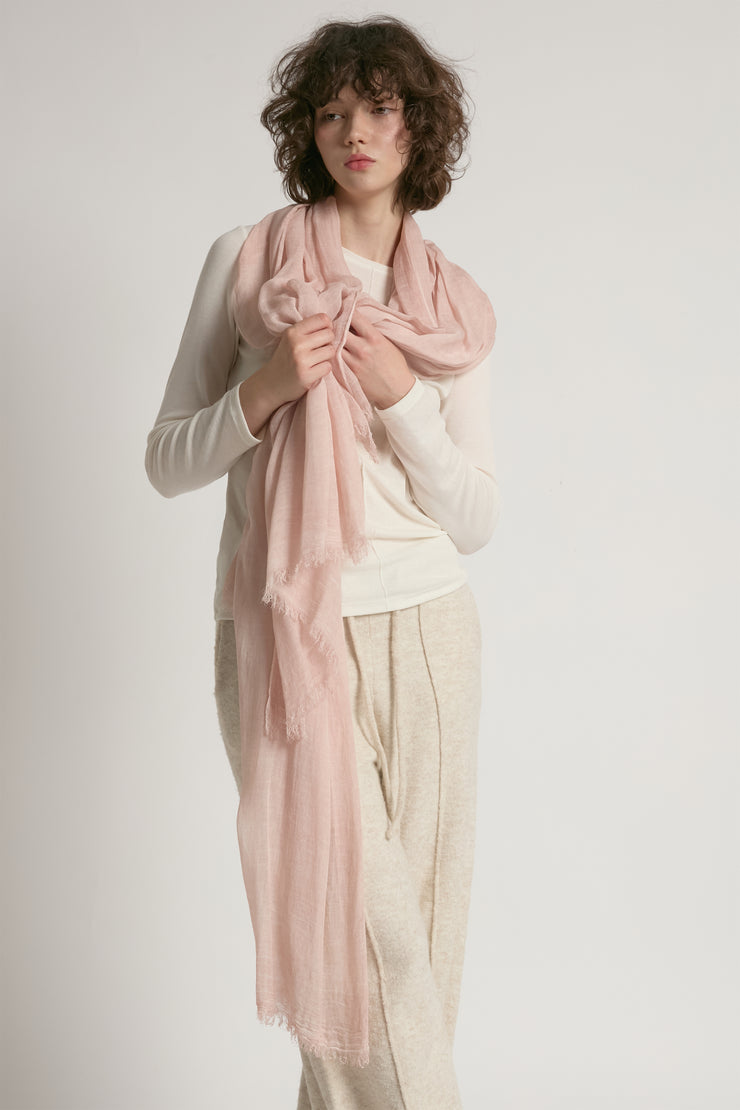 Sheer Cotton Long Scarf