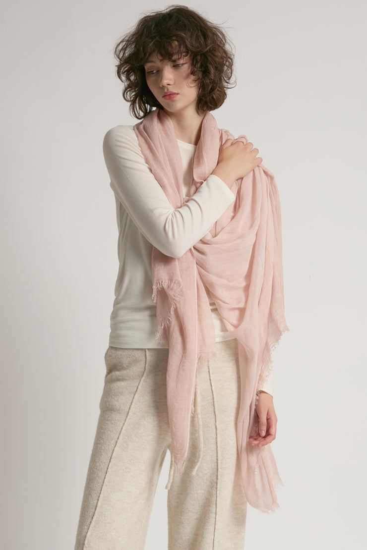 Sheer Cotton Long Scarf