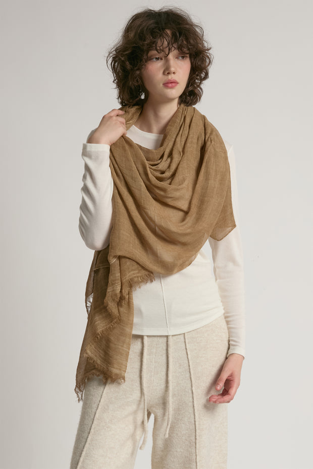 Sheer Cotton Long Scarf