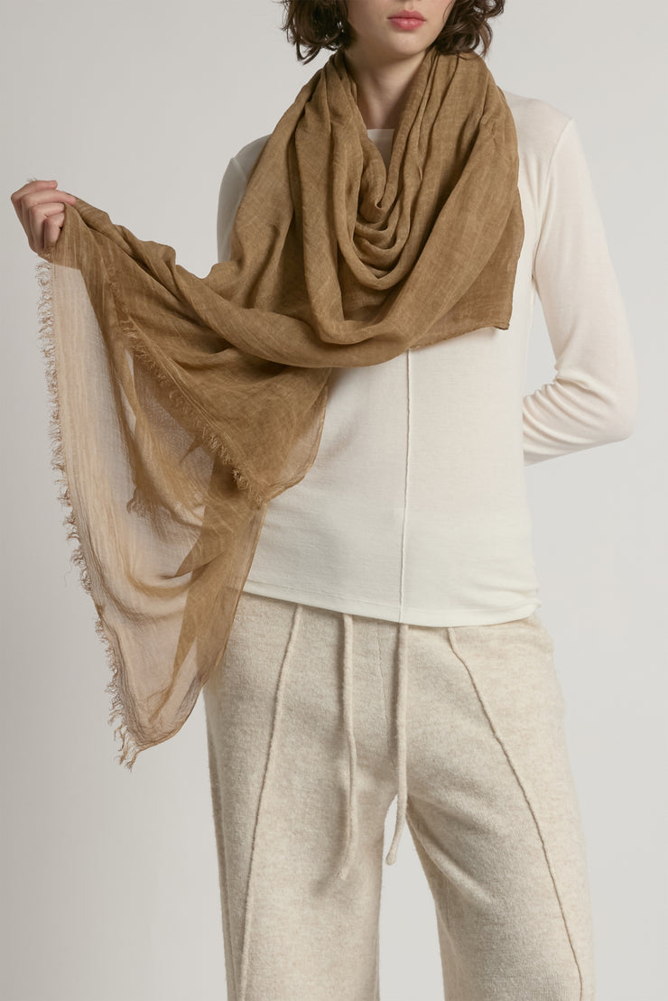 Sheer Cotton Long Scarf