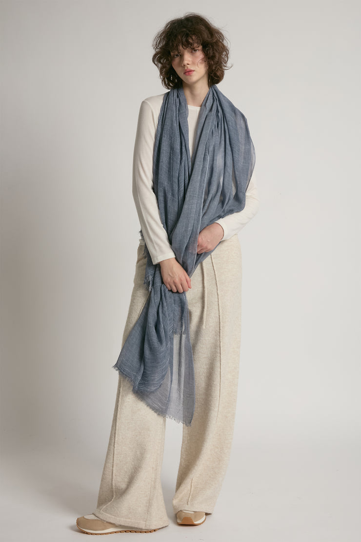 Sheer Cotton Long Scarf