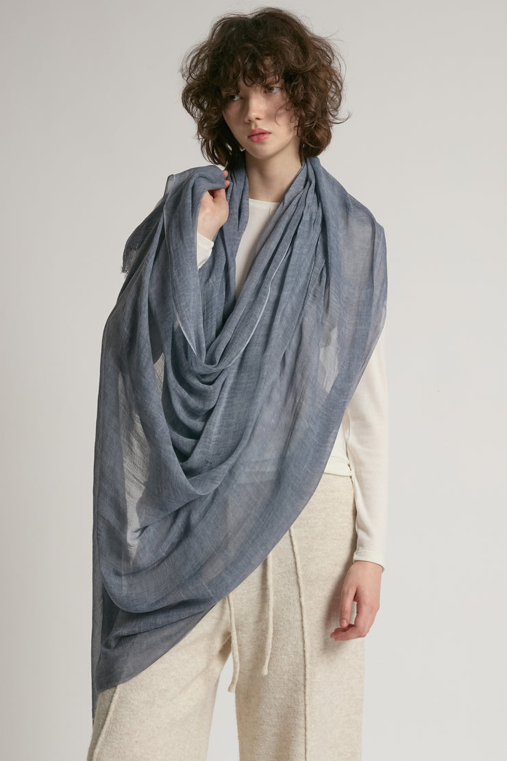 Sheer Cotton Long Scarf