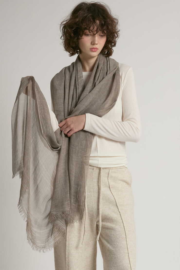 Sheer Cotton Long Scarf