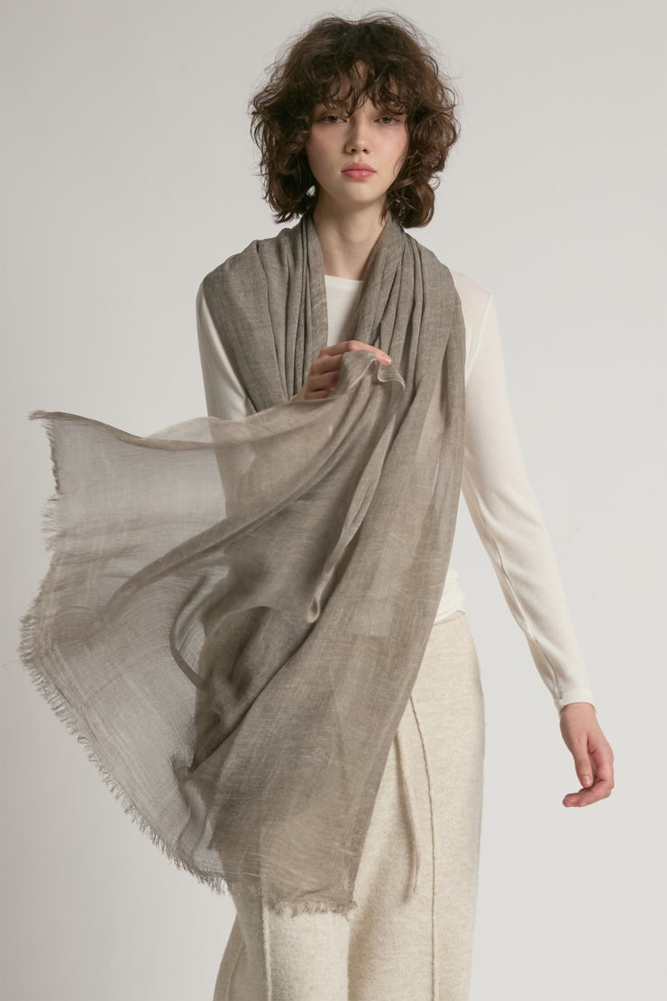 Sheer Cotton Long Scarf