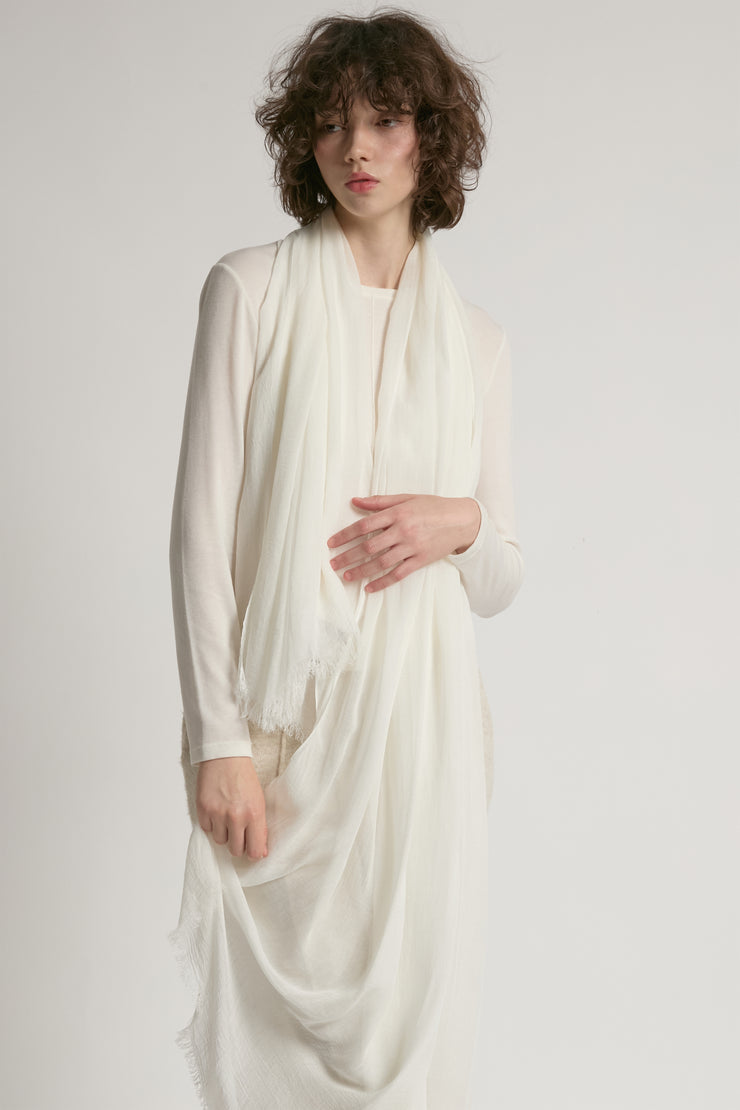 Sheer Cotton Long Scarf