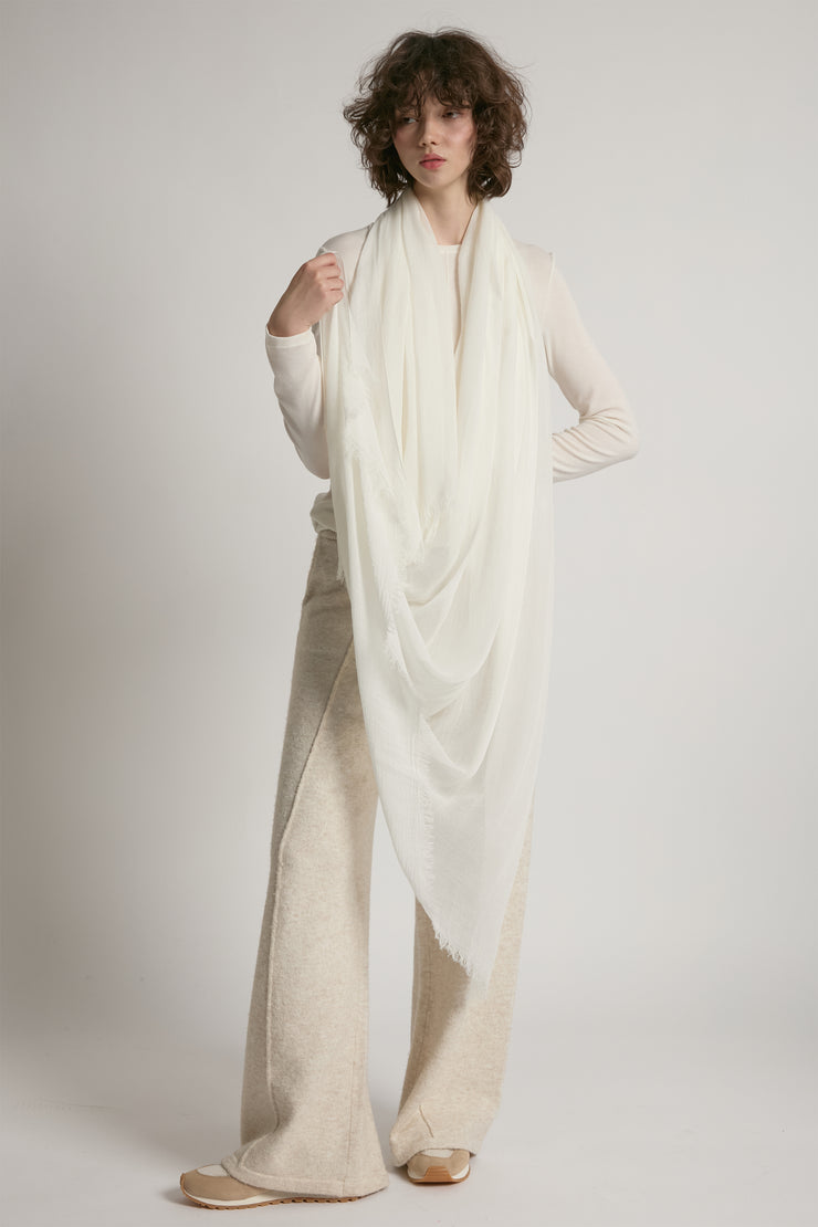 Sheer Cotton Long Scarf