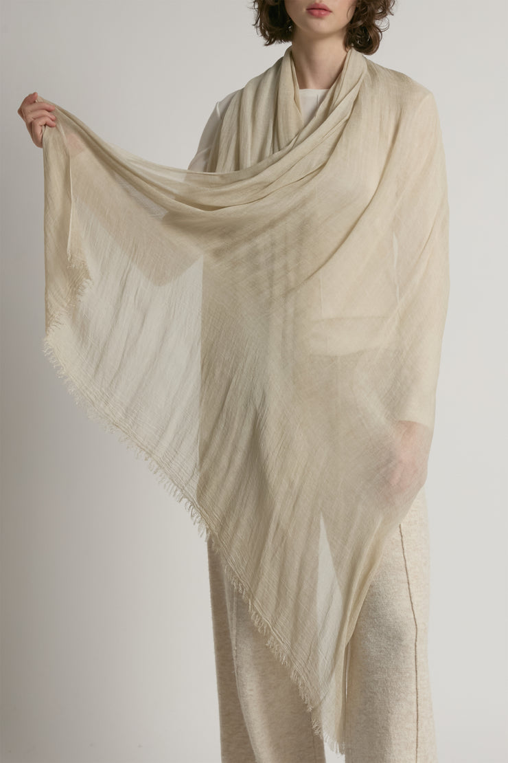Sheer Cotton Long Scarf