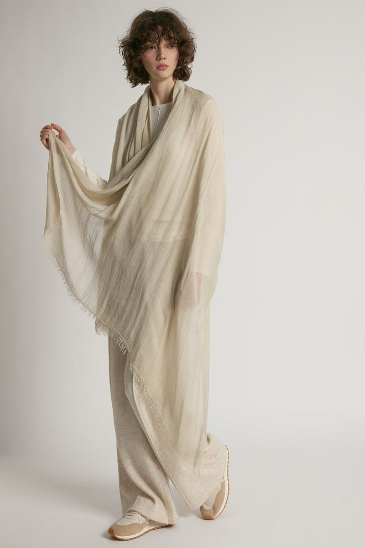 Sheer Cotton Long Scarf