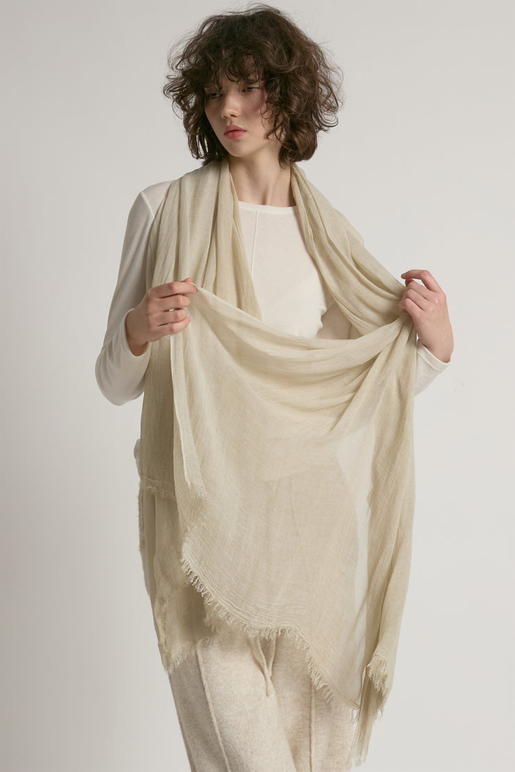 Sheer Cotton Long Scarf